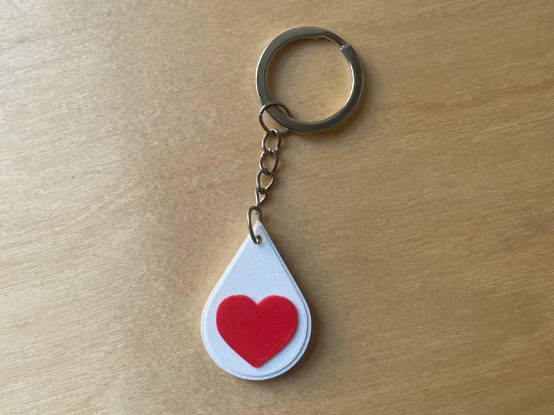 Portachiavi Goccia con Cuore –Minimal Love Edition