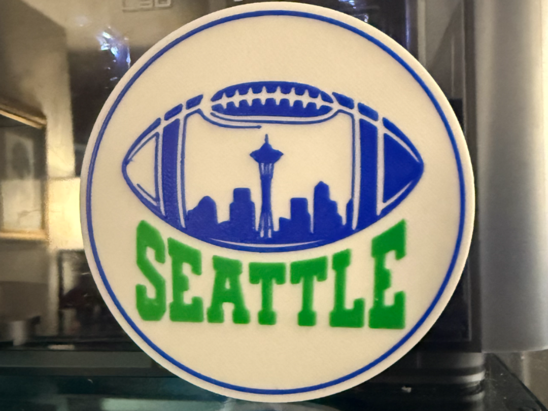 SEATTLE FOOTBALL COASTER WITH CITY 