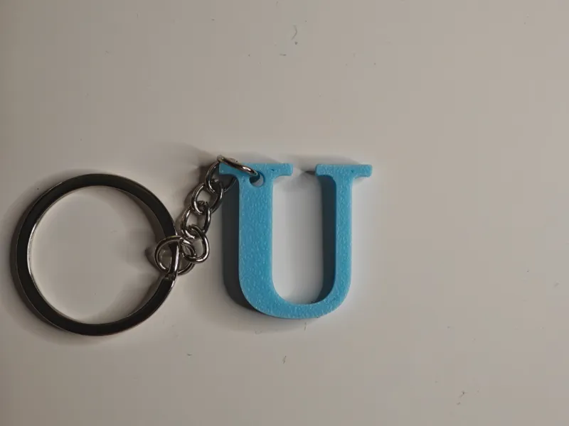 U letter keychain