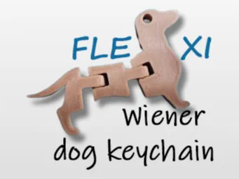 Flexi Wiener Dog Keychain!