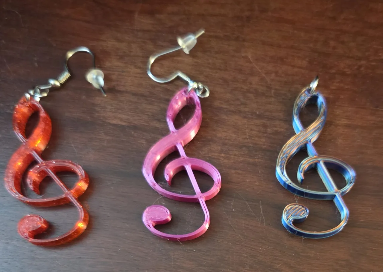 Treble Clef Earrings view 2
