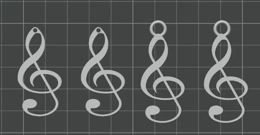 Treble Clef Earrings view 3