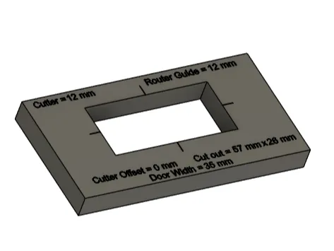 Parametric Router Template For Router Hinge Jig