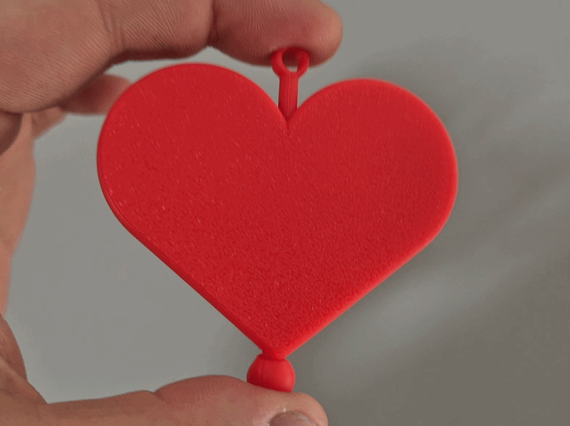 Spinning Heart Keychain