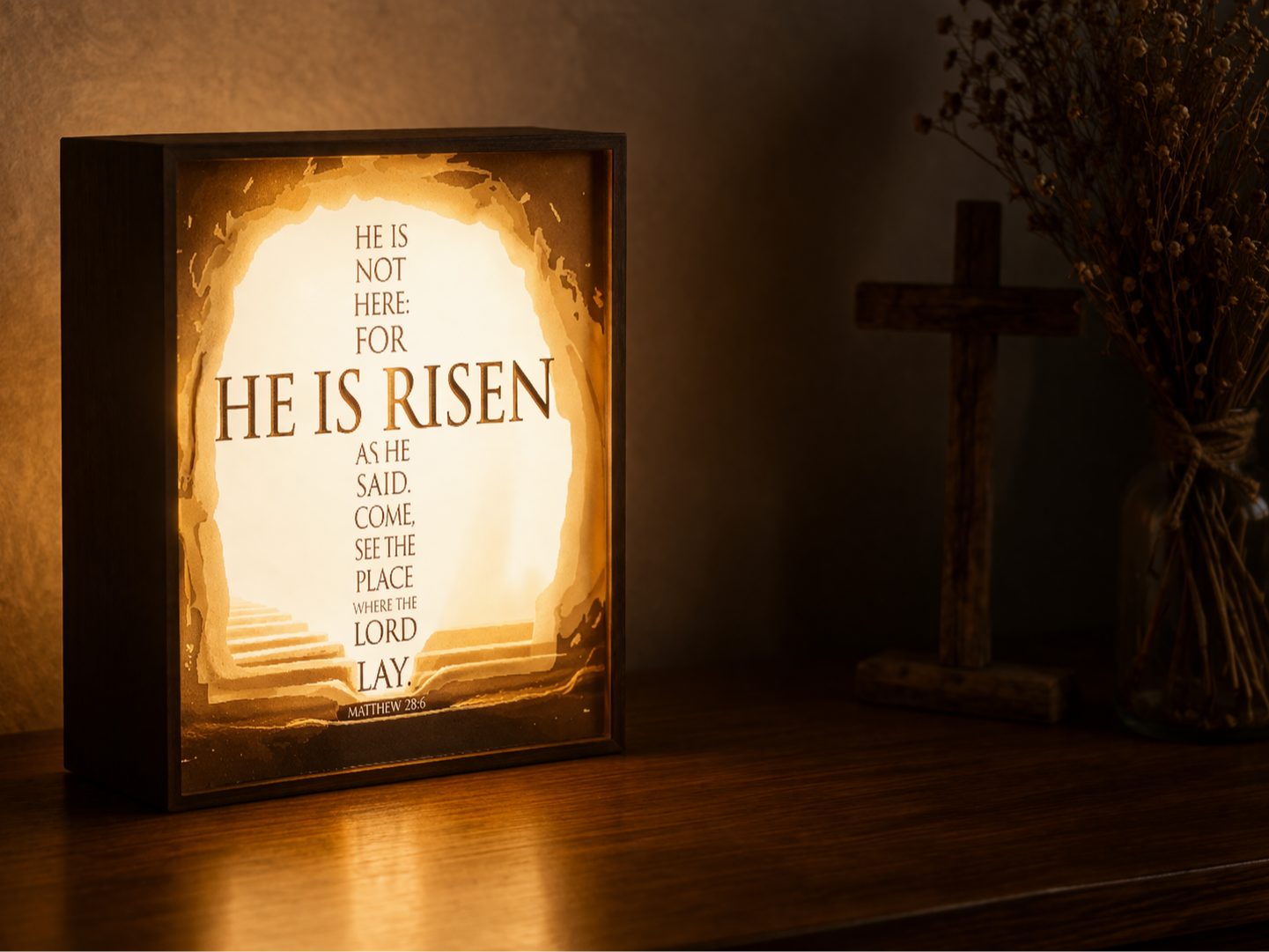 He Is Risen  | Easter Christian Wall Art