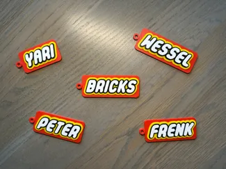 Customizable Bricks Font Keychain generator!