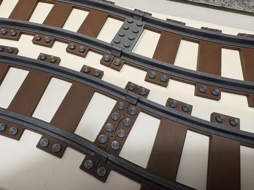 Brick Train Track (L-Gauge) - R56 22.5 deg curve - Free 3D Print Model ...