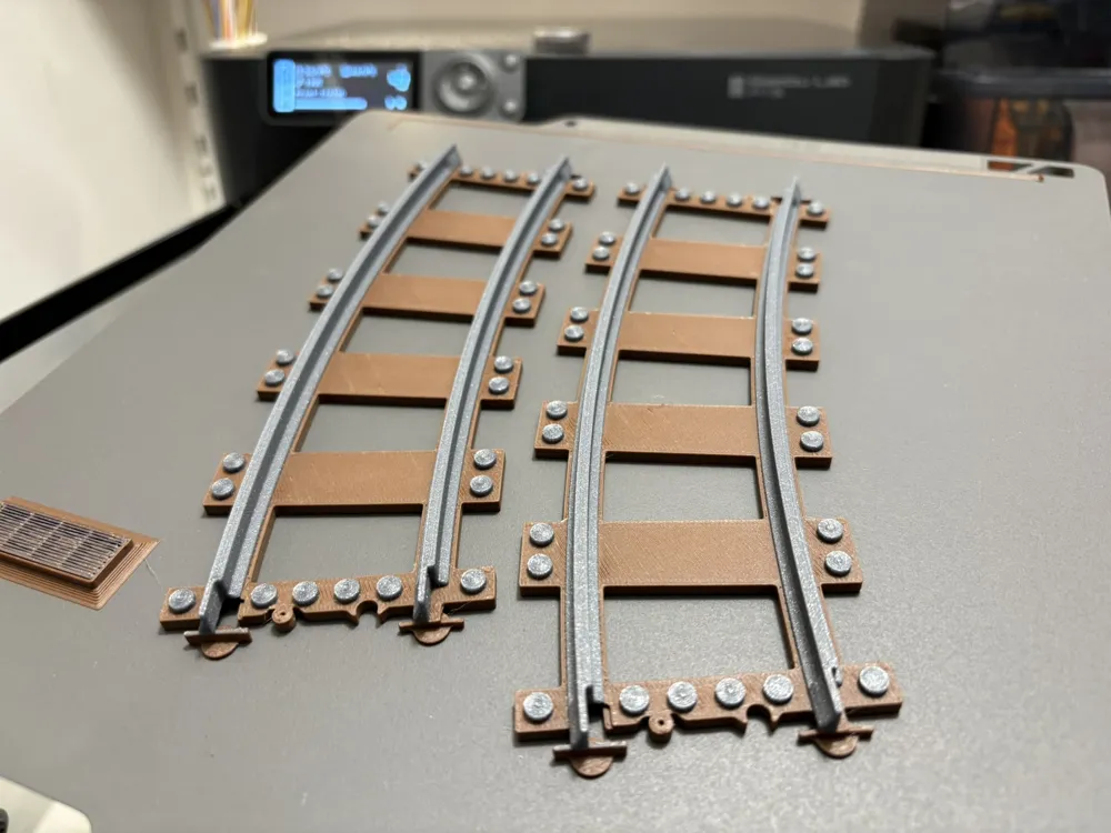 Brick Train Track (L-Gauge) - R56 22.5 deg curve - Free 3D Print Model ...