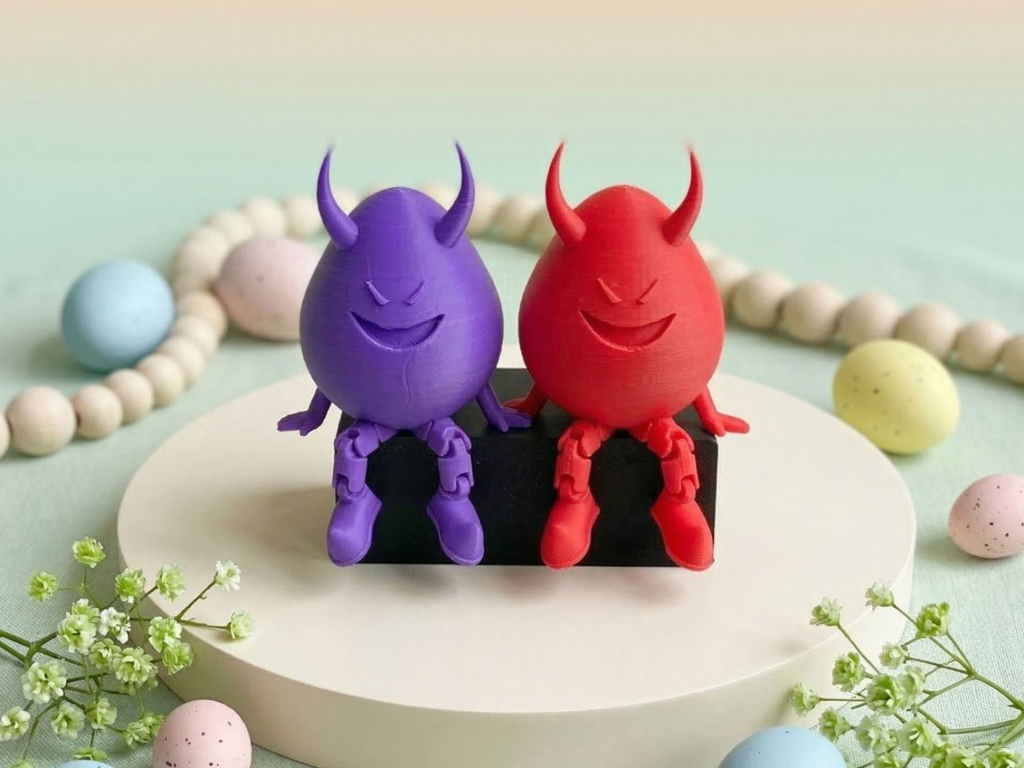 Easter Egg Devil Egg Buddy with flexi legs hands