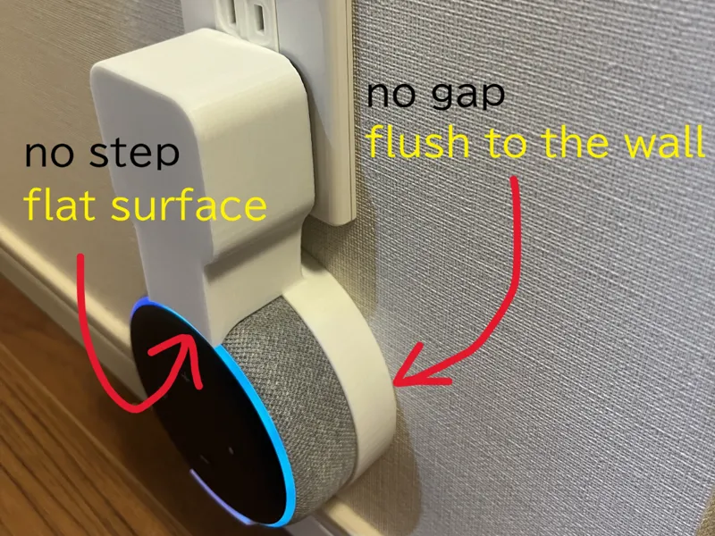 no step, no gap, echo dot 3rd gen wall mount