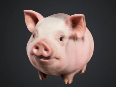 Petit cochon décoratif