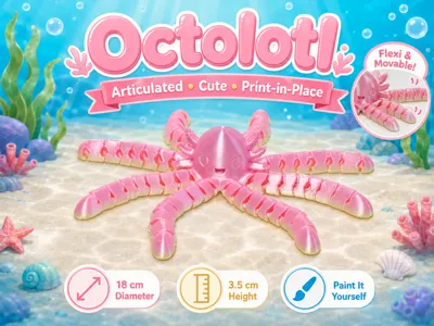Octolotl Axolotl Octopus Flexi Articulated Toy