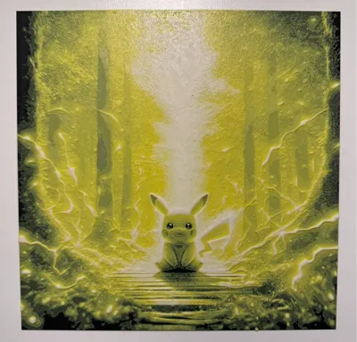 Hueforge Pikachu in Forrest