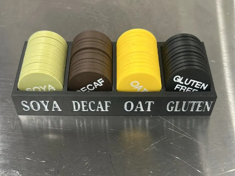 Coffee Tokens and Holder