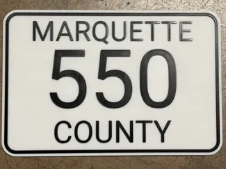 County RD 550 sign from Marquette County Michigan