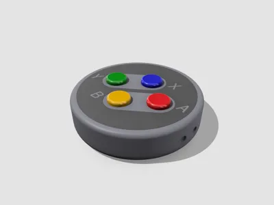 SNES controller keychain (nintendo gacha)