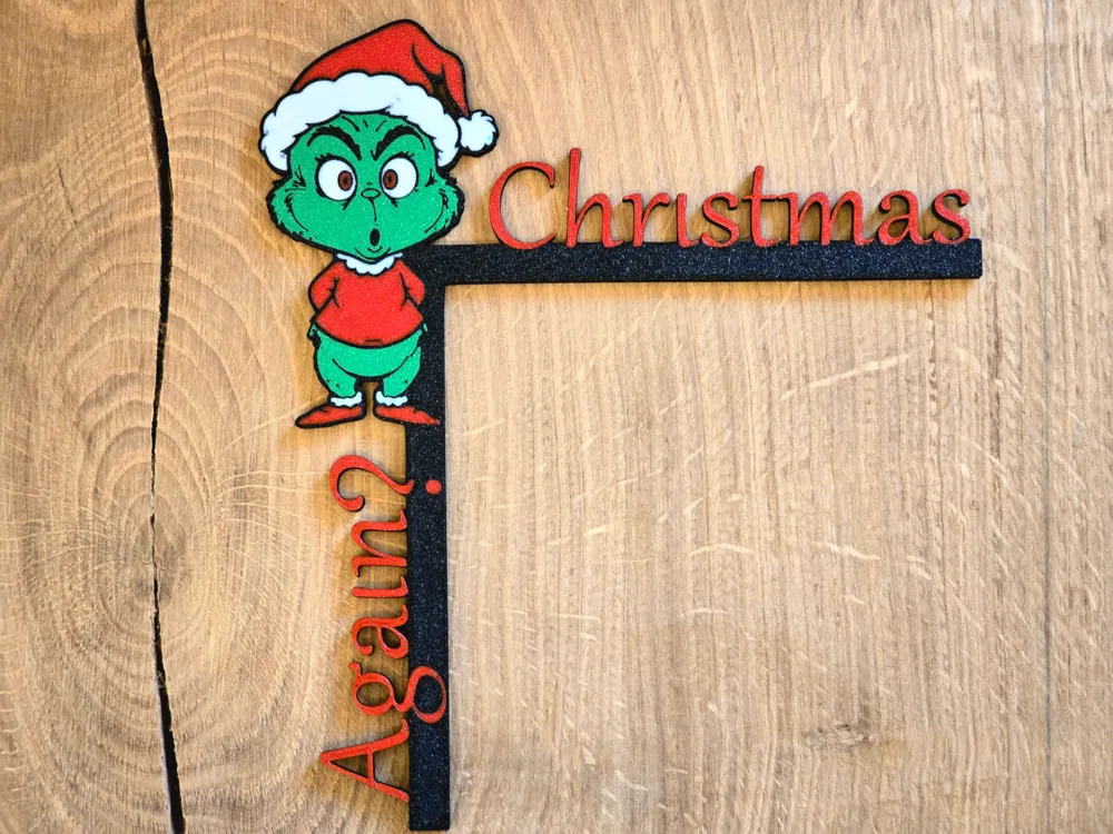 Christmas Grinch door corner - left and right by Goomol DIY - MakerWorld