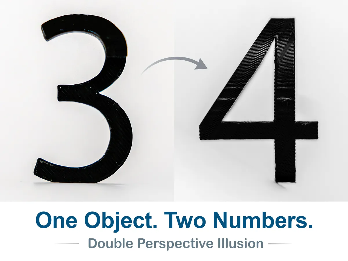 Number 34 Target Number 34 Optical Illusion (10-99 available) - Free 3D Print Model ...