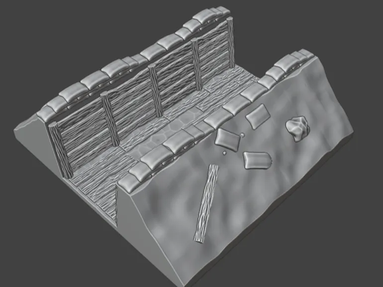Modular trenches system: Basic straight trenches