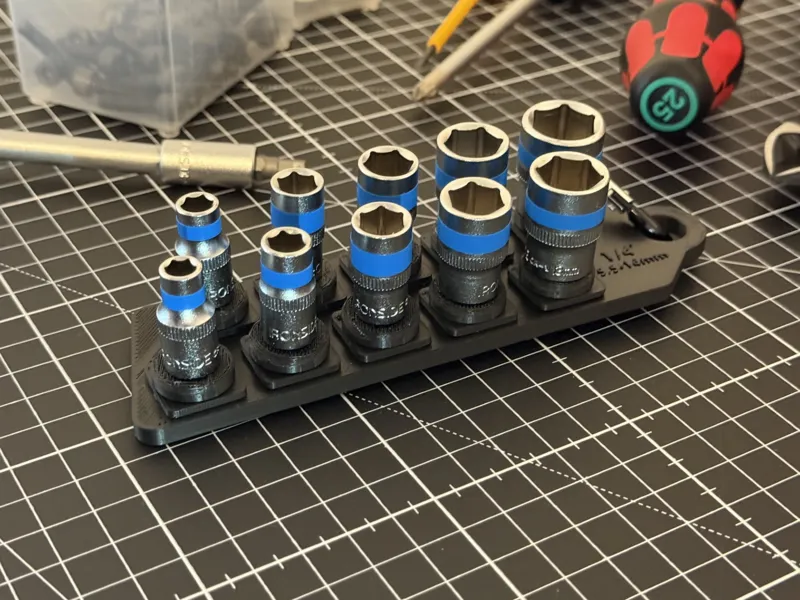 Socket Snap - Socket Holder/Organizer. 1/4' Drive