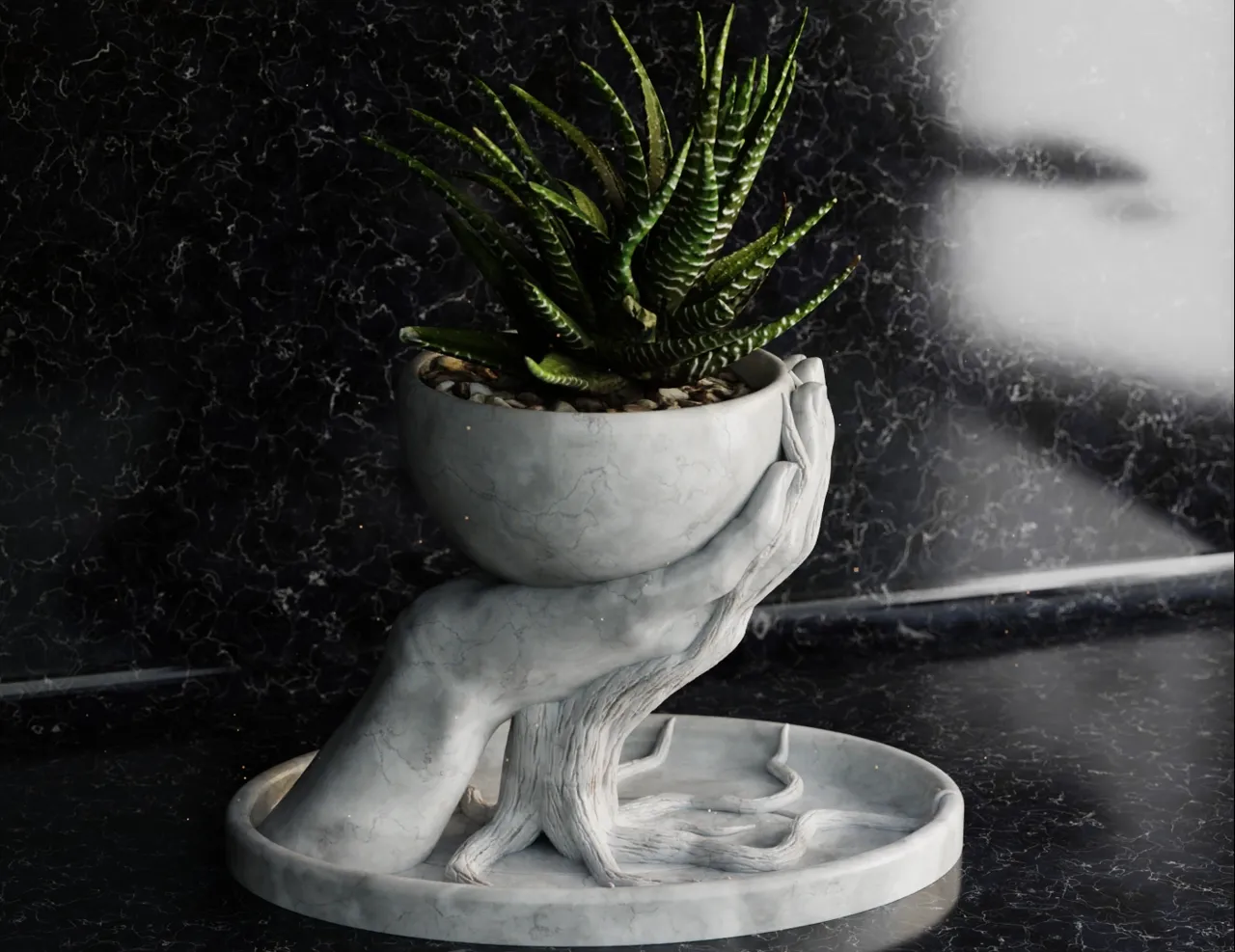 Roots Flower Pot view 4