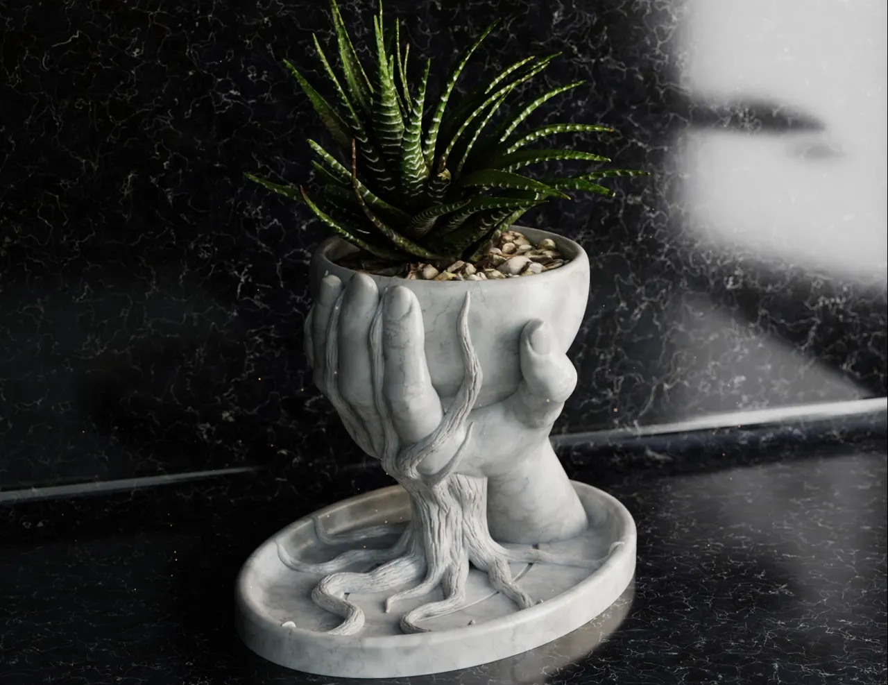 Roots Flower Pot view 3