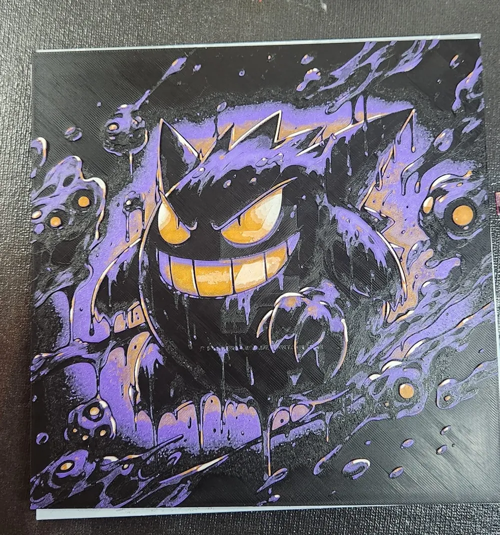 Gengar Splatter Hueforge by steeno3D MakerWorld: Download Free 3D Models