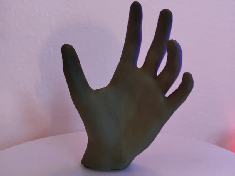LowPoly Hand Wallmount