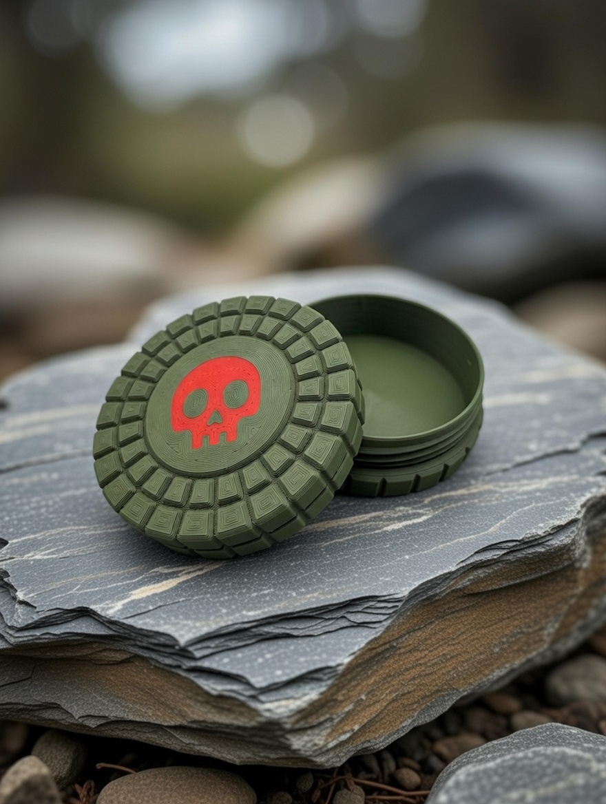 Miniatura 4 do modelo 3D EDC Pocket Container-Frag Pattern