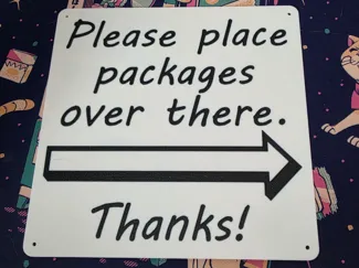 Sign for packages