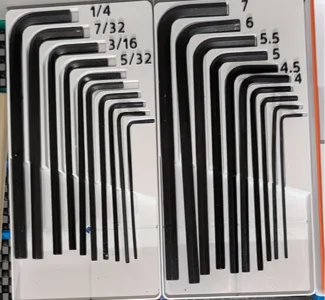 Allen Wrench Metric Long Organizer Gridfinity