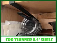 For 0.5 inch thick shelf (Instead of 0.75 inch)