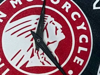 Indian motorcycle clock