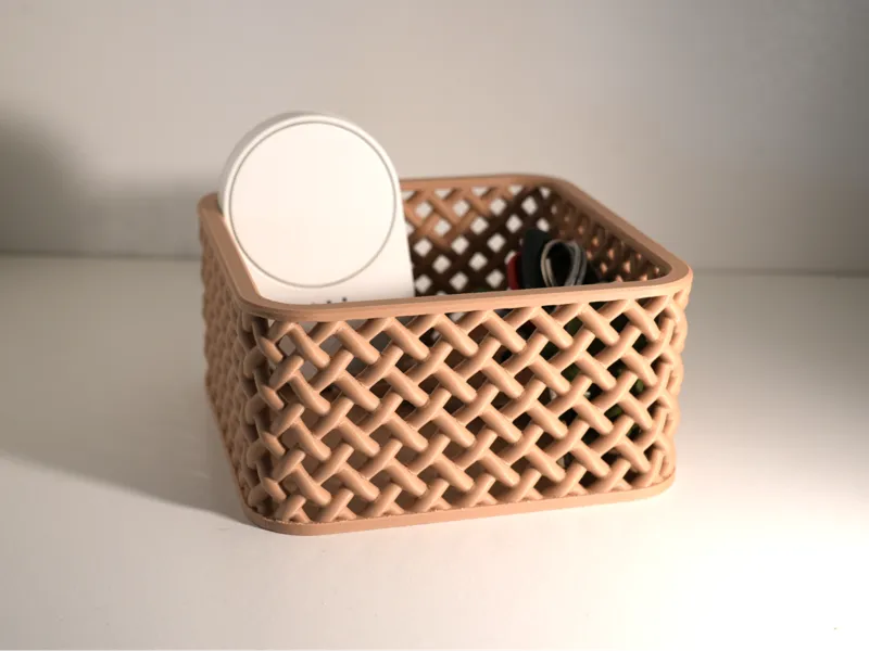 Wicker Entryway Organizer – Keys & Remotes Tray