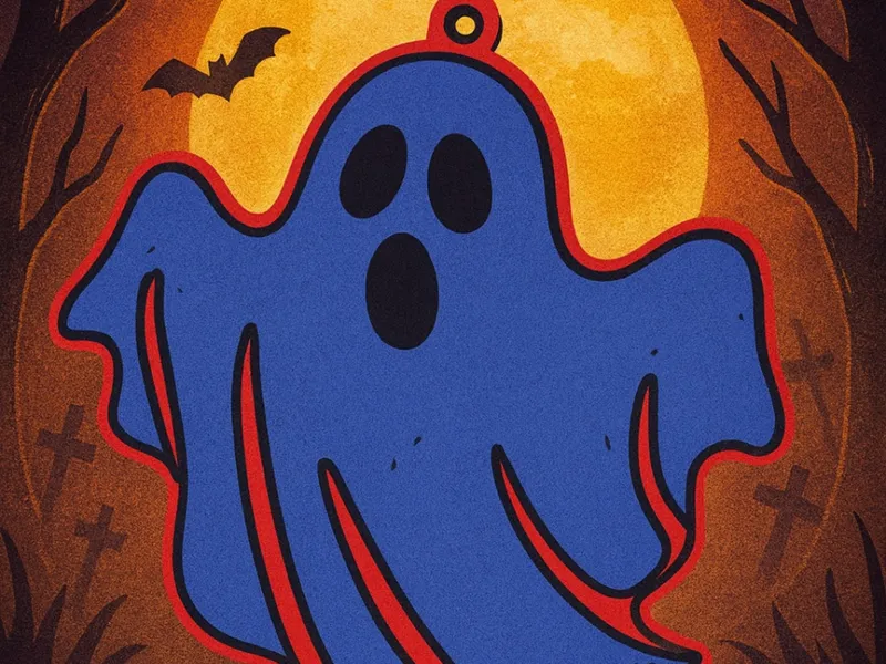 Halloween Geist – Spooky Figur Schlüsselanhänger
