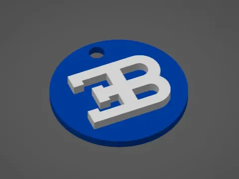Bugatti Logo Keychain