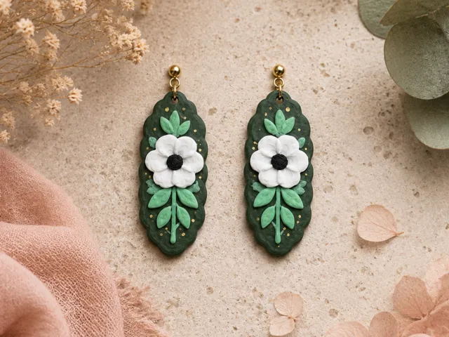 Pendientes flor botánica