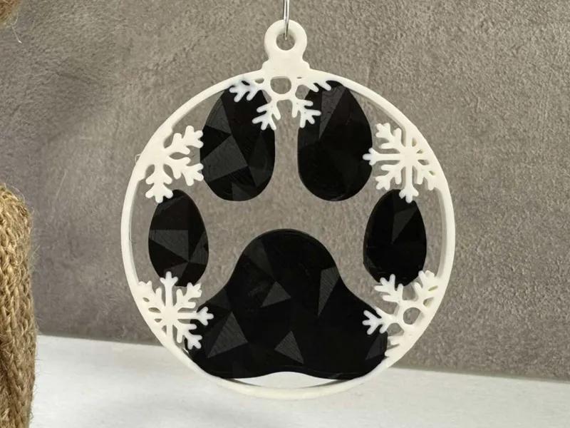 Christmas decor - dog paw