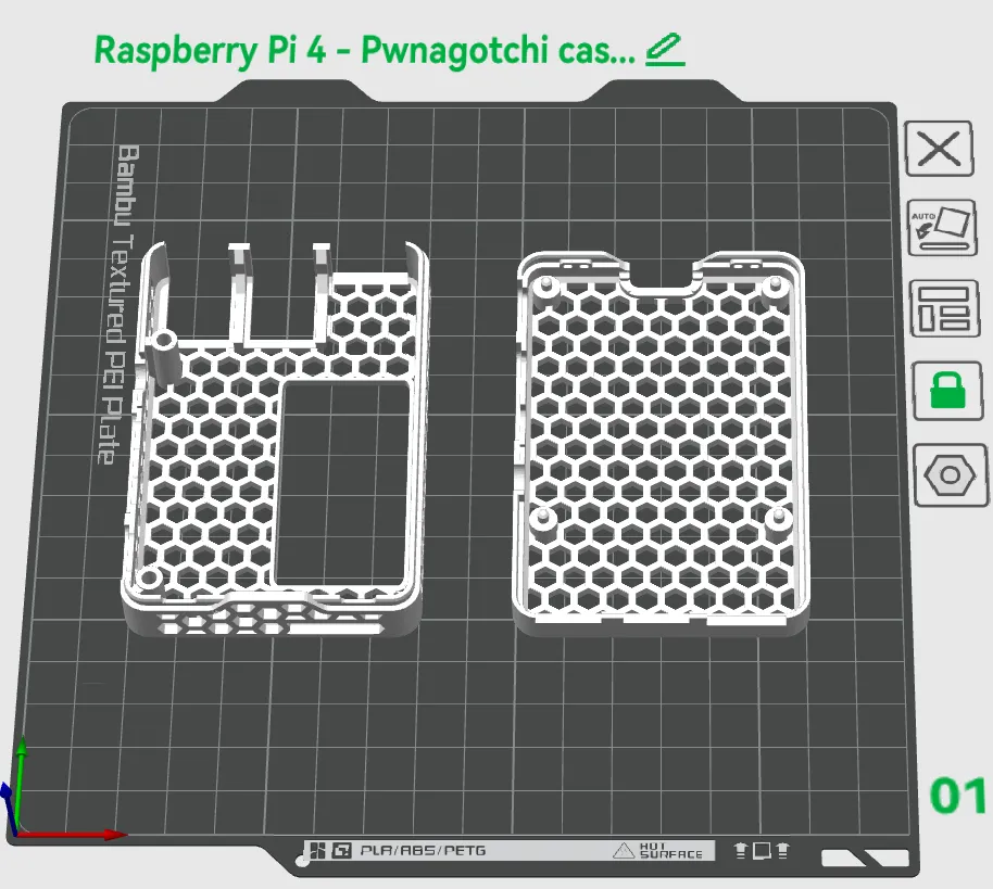 Raspberry Pi 4 Pwnagotchi case Waveshare Eink 2.13 - Free 3D Print ...