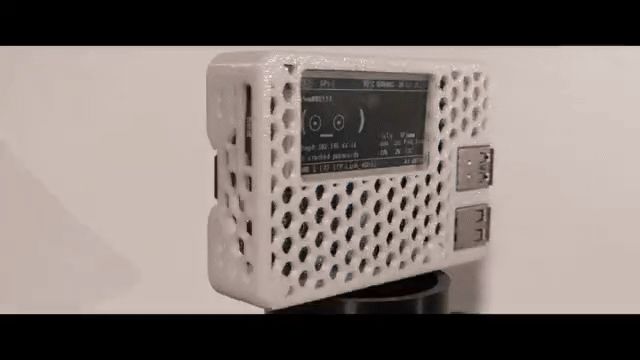 Raspberry Pi 4 Pwnagotchi case Waveshare Eink 2.13