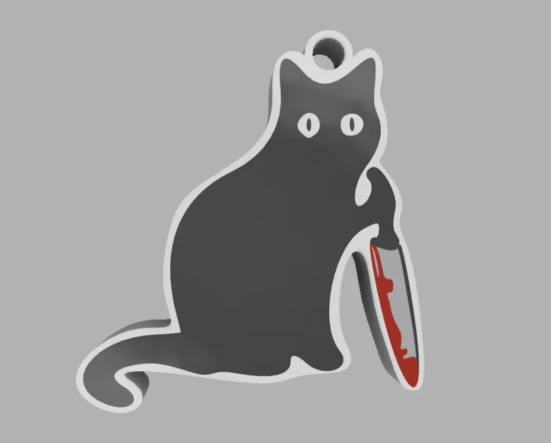 Murder Cat keychain