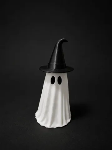 Adorno temático: Halloween Decoration Ghost with Witch Hat — vista de referencia 4
