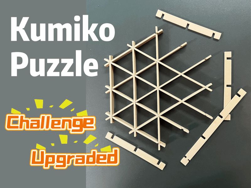Hexagonal Kumiko Frame – Puzzle (Tri24)
