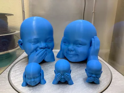 baby heads. see, hear, and keep silent ART GIFT