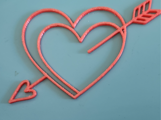 Minimalist Heart Arrow - Wall Art & Desk Stand