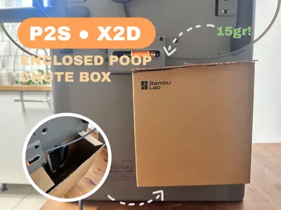 P2S/X2D Enclosed poop chute box