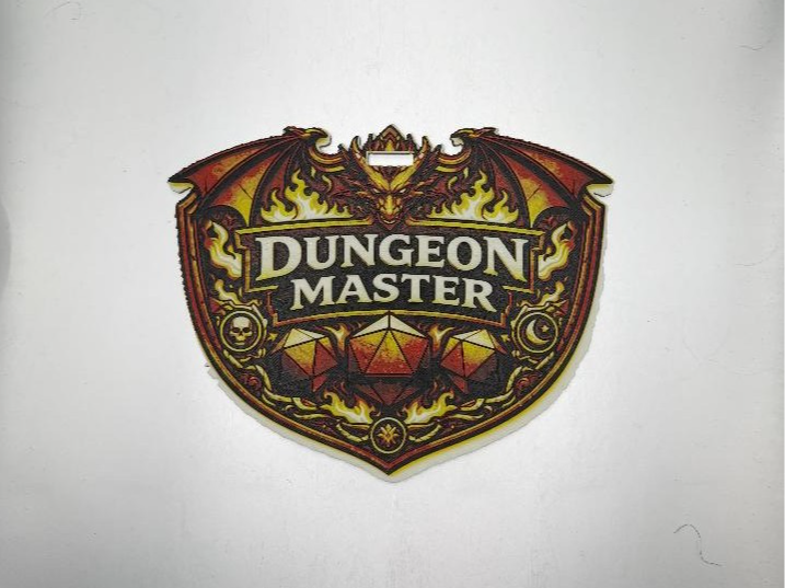 Dungeon Master Crest – RPG Table Display Hueforge 