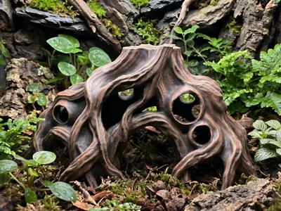 Gnarled Tree Root Cave for Terrariums & Aquariums