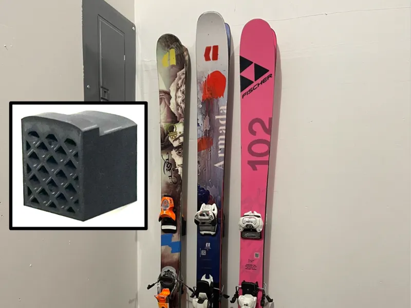 Invisible Hidden Wall Mount for Skis