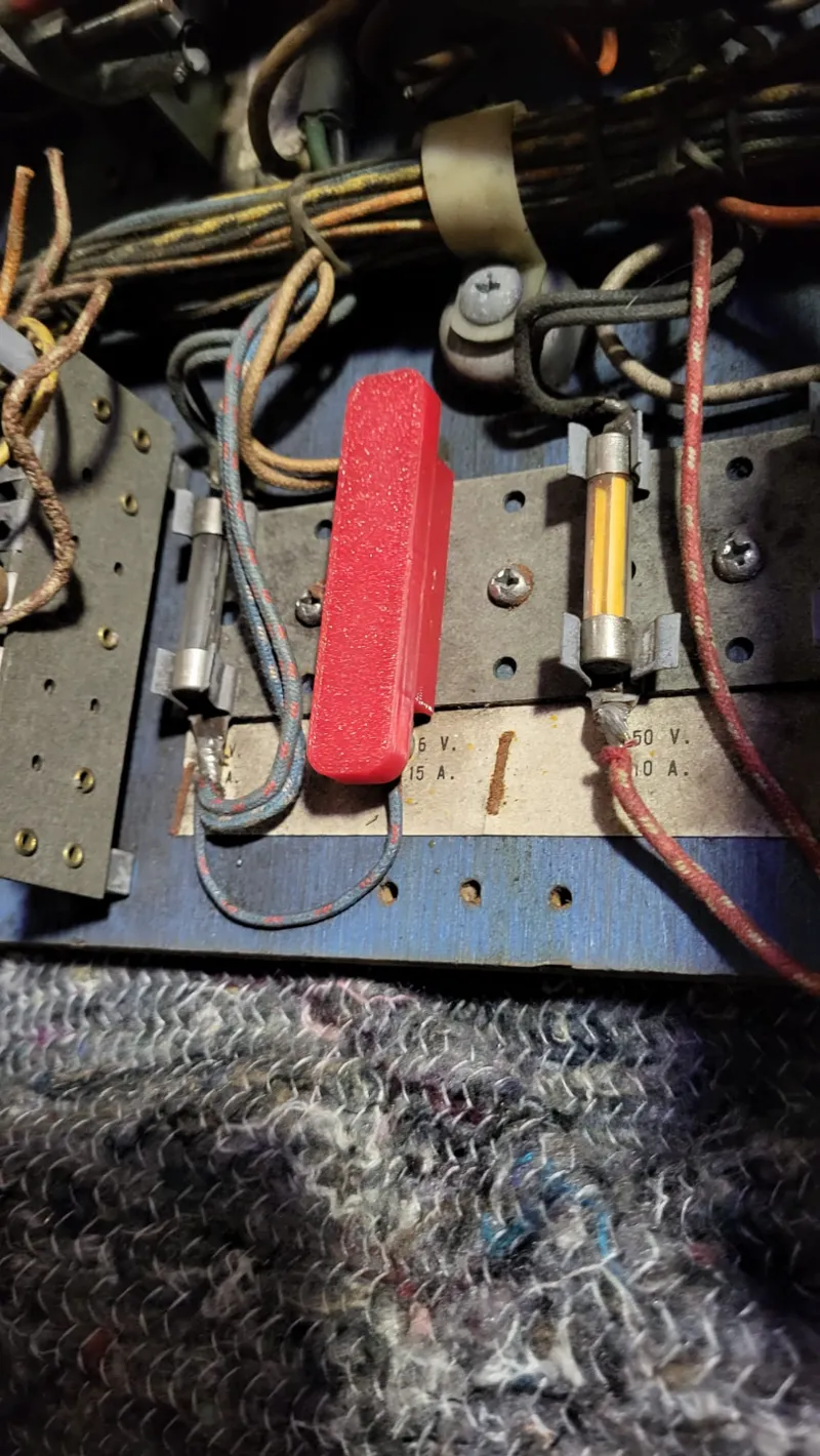 Fuse cover for EM and EE pinball machines